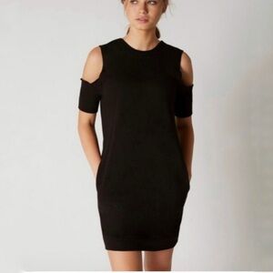 BlankNYC black sweatshirt dress lace detail small‎